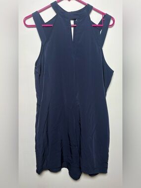 one clothing Navy Halter Keyhole Romper